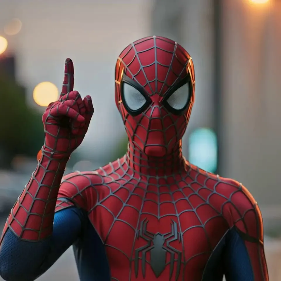 AIお誕生日おめでとうメッセージ | お祝いの背景で笑顔で「お誕生日おめでとう」と言う人